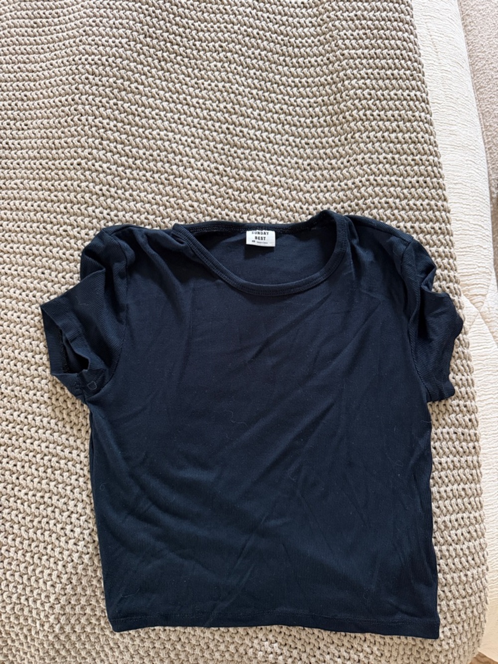 Aritzia Short Sleeve Ribbed Tee